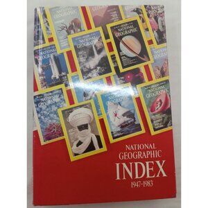 National Geographic Index 1947–1983 Hardcover Reference Guide History Rare